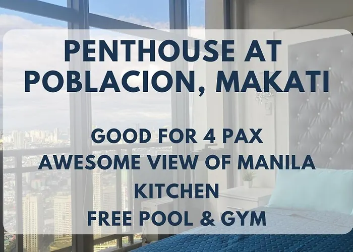 Penthouse At Poblacion - 200mbs Net - 50in Tv - Awesome View * Manila